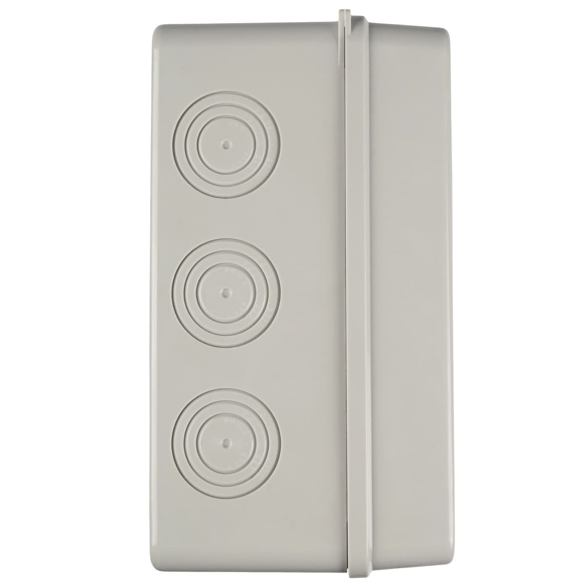 Бокс пластиковый навесной Jazzway PDB/W 5072084, ЩРН-ПГ-12, на 12 модулей, 1 ряд, IP65, серый