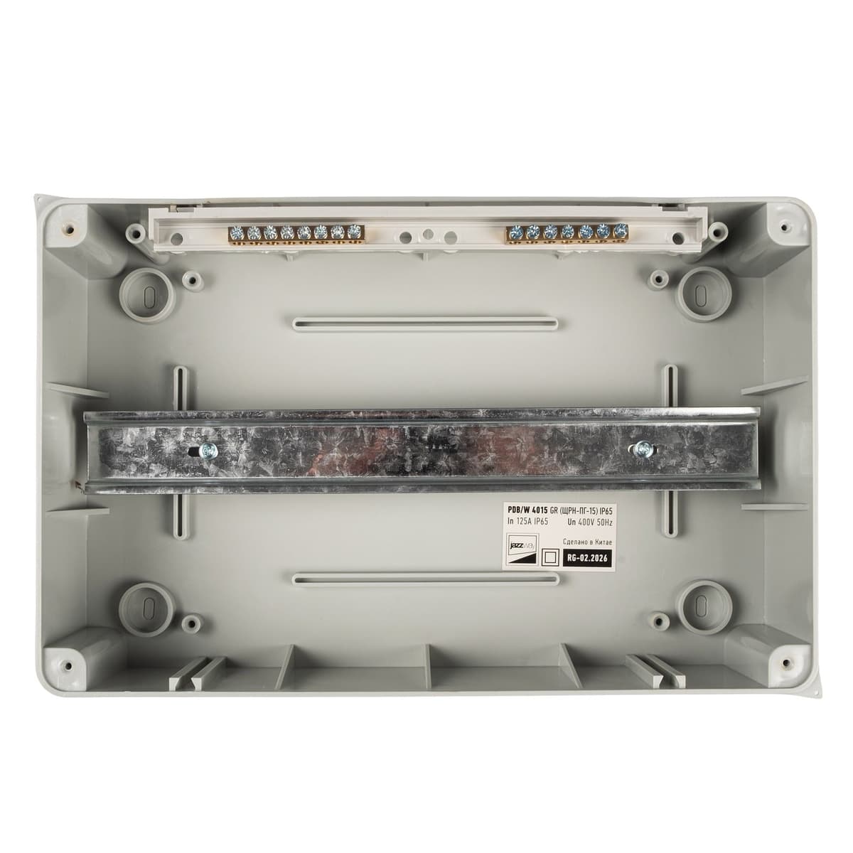 Бокс пластиковый навесной Jazzway PDB/W 5072107, ЩРН-ПГ-15, на 15 модулей, 1 ряд, IP65, серый