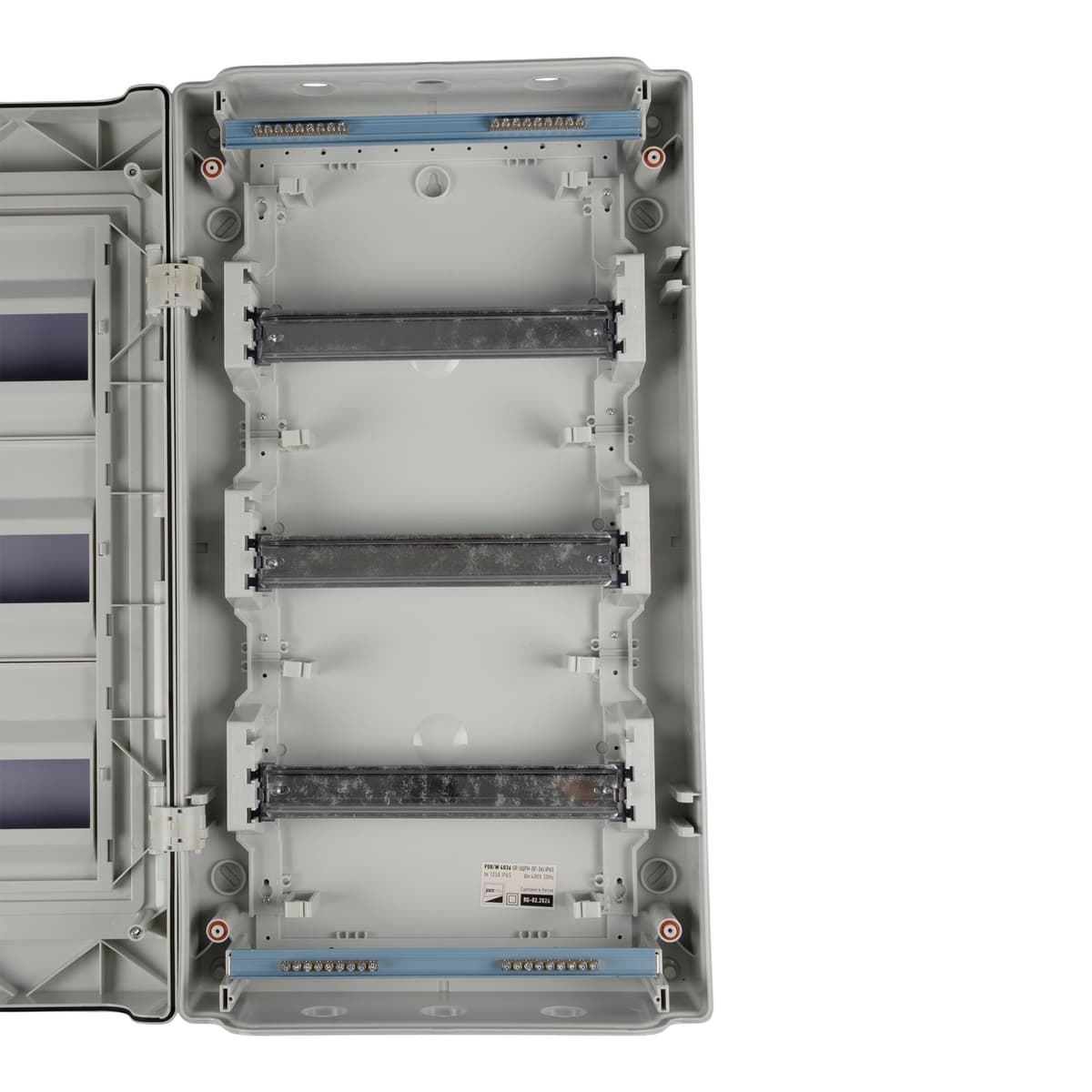 Бокс пластиковый навесной Jazzway PDB/W 5072169, ЩРН-ПГ-36, на 36 модулей, 3 ряда, IP65, серый