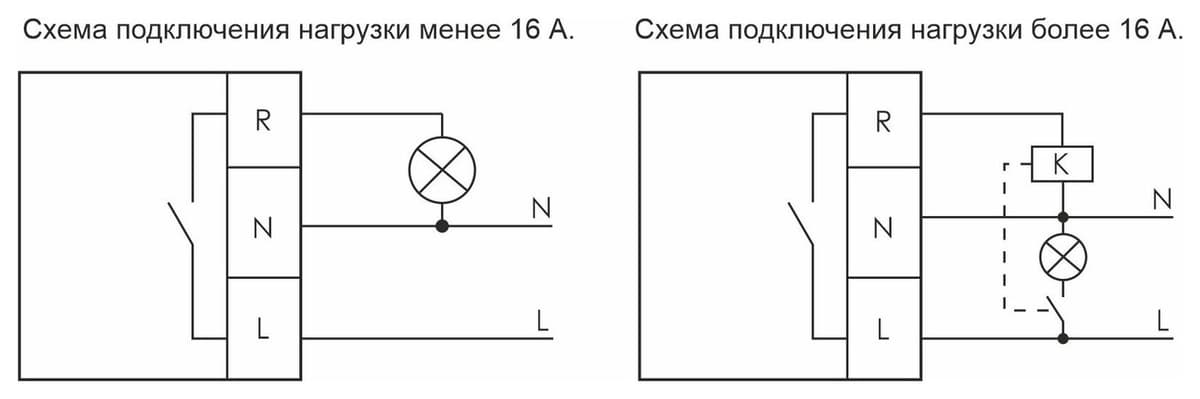 Фотореле 16А Евроавтоматика ФиФ AWZ — схема подключения