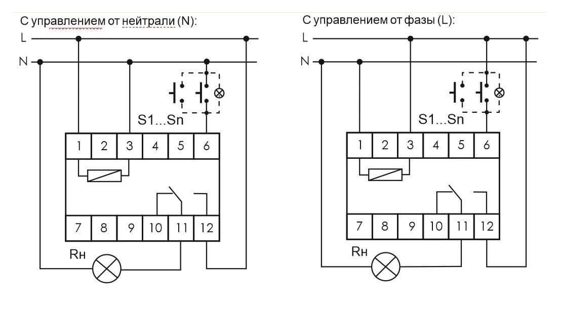 Автомат лестничный 16А Евроавтоматика ФиФ AS-223 — схема подключения