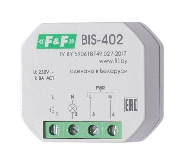 Реле импульсное 8А Евроавтоматика ФиФ BIS-402