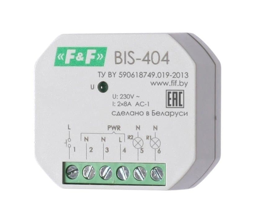 Реле импульсное 8А Евроавтоматика ФиФ BIS-404