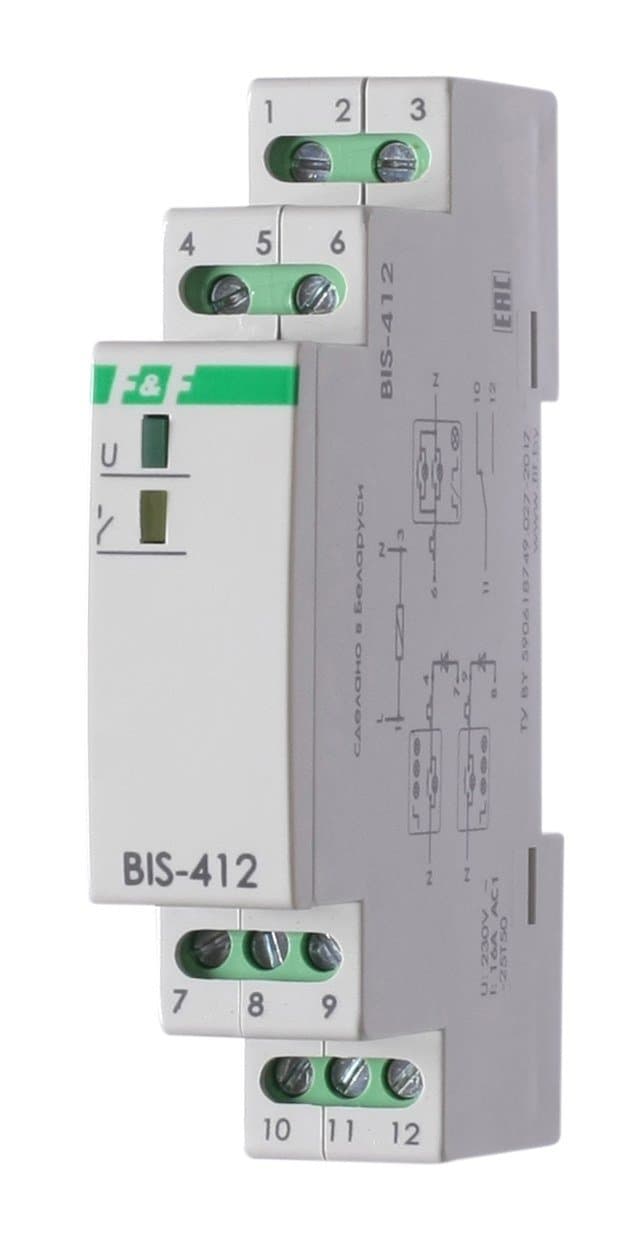 Реле импульсное 16А Евроавтоматика ФиФ BIS-412