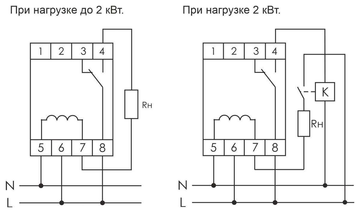 Ограничитель мощности Евроавтоматика ФиФ OM-3 — схема подключения