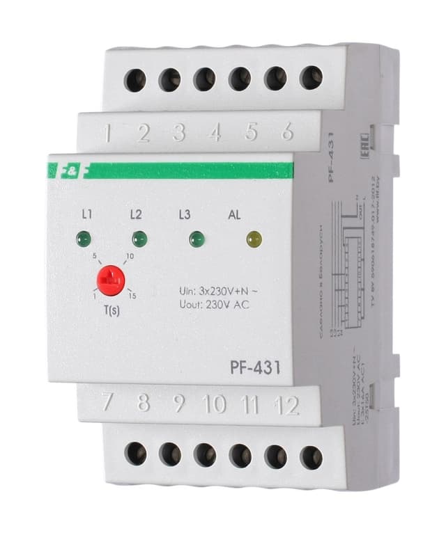 Переключатель фаз 16А Евроавтоматика ФиФ PF-431