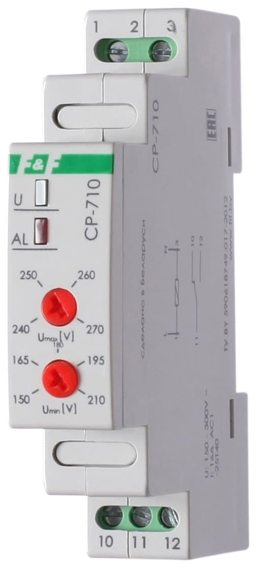 Реле напряжения однофазное 16А Евроавтоматика ФиФ CP-710
