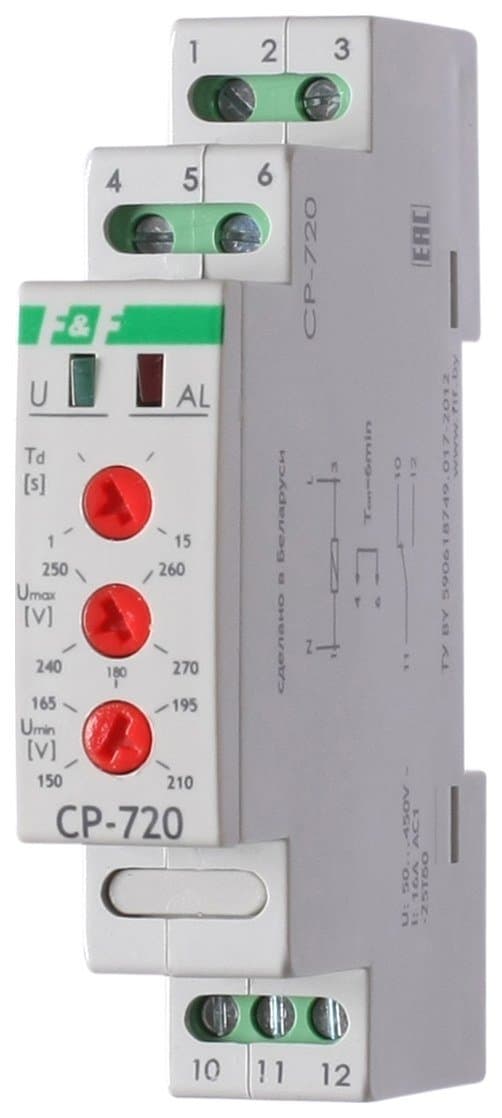 Реле напряжения однофазное 16А Евроавтоматика ФиФ CP-720