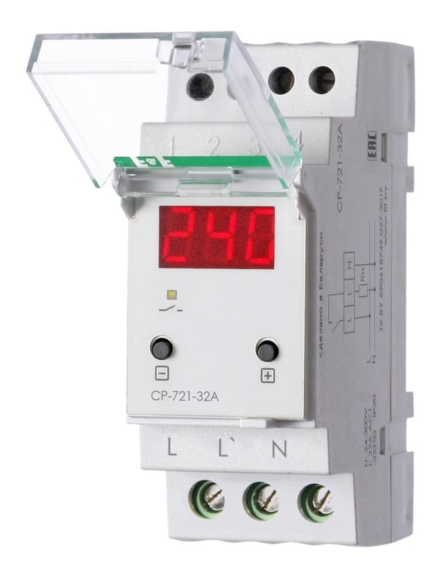 Реле напряжения однофазное 32А Евроавтоматика ФиФ CP-721-32A