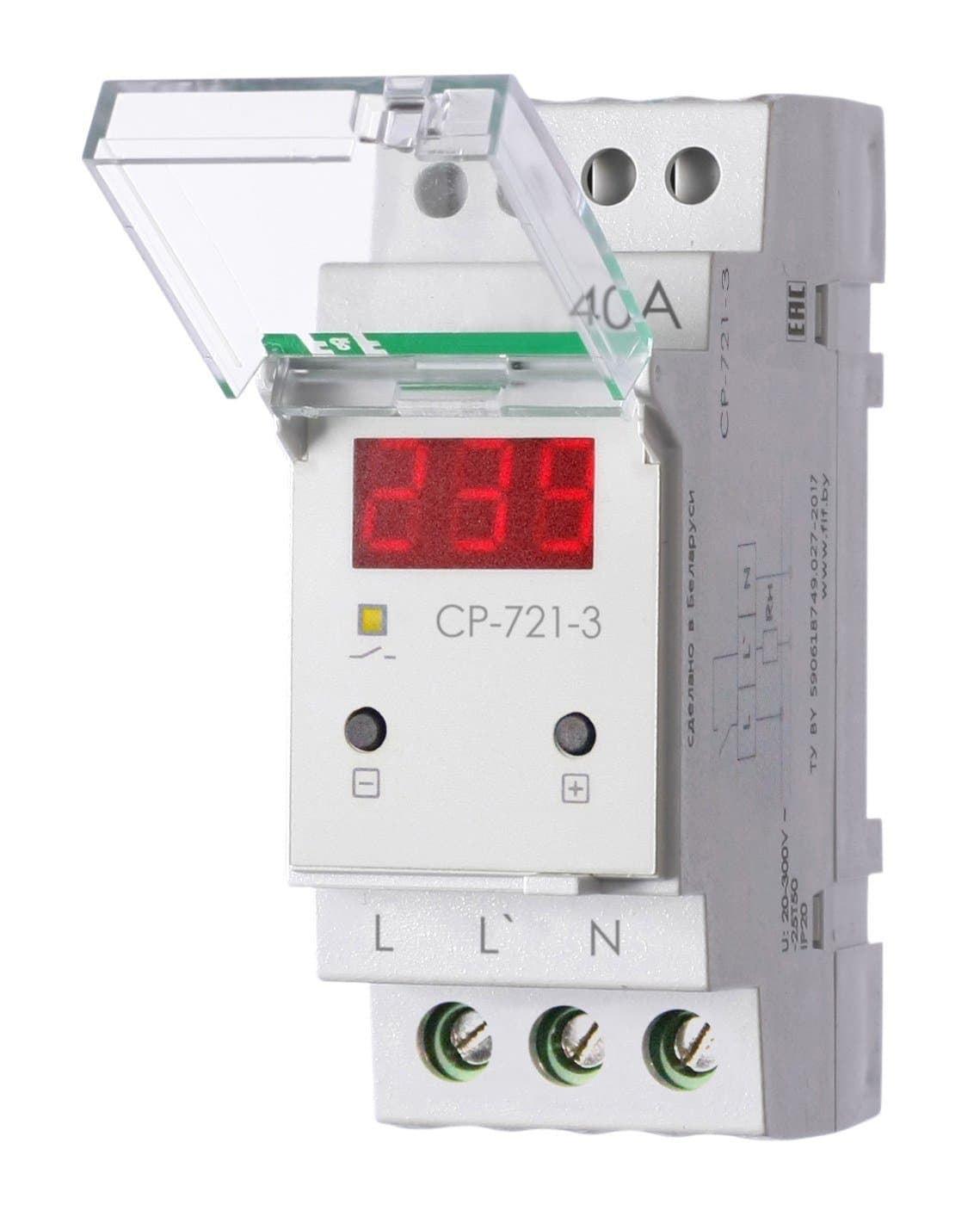 Реле напряжения однофазное 40А Евроавтоматика ФиФ CP-721-3