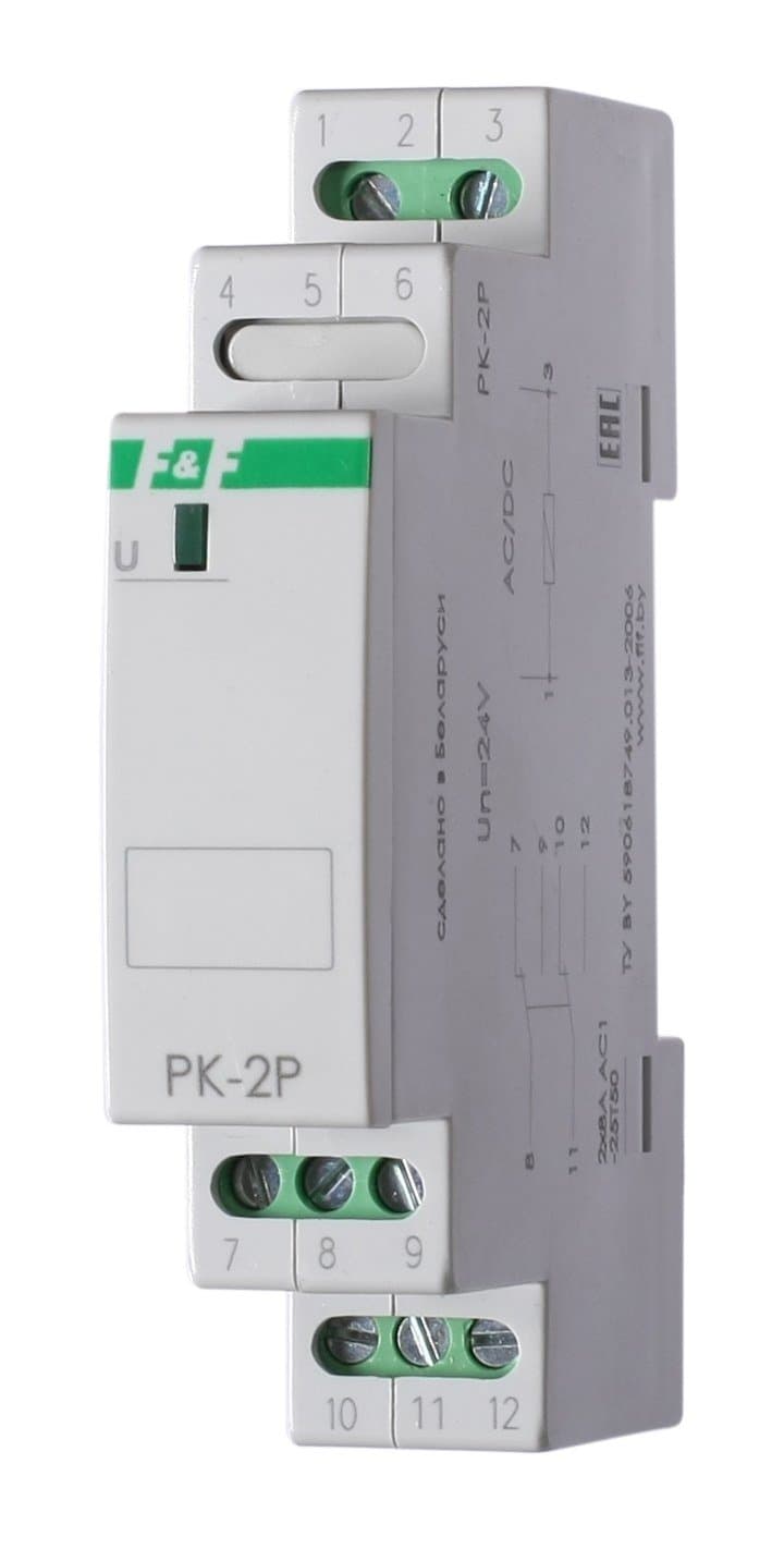 Реле промежуточное 8А 2П 24В Евроавтоматика ФиФ PK-2P-24