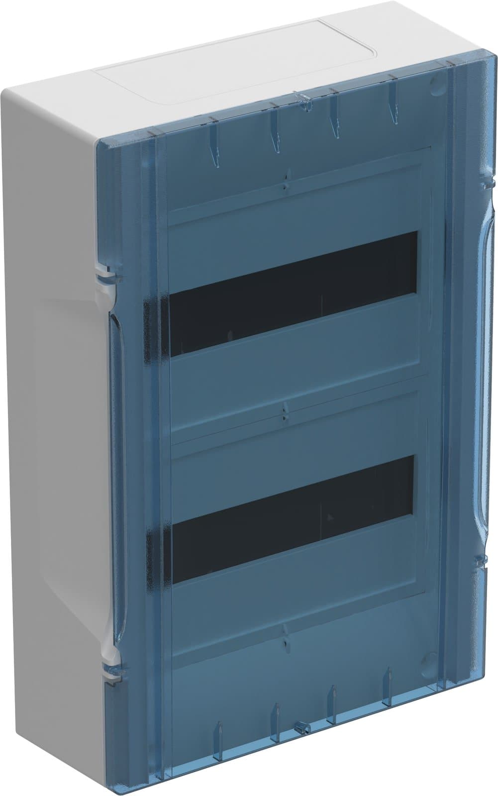 Бокс пластиковый навесной IEK KREPTA KR5-KP12-N-24-41, ЩРН-П-24, на 24 модуля, 2 ряда, IP40, белый