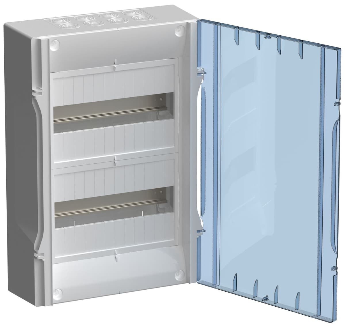 Бокс пластиковый навесной IEK KREPTA KR5-KP12-N-24-41, ЩРН-П-24, на 24 модуля, 2 ряда, IP40, белый