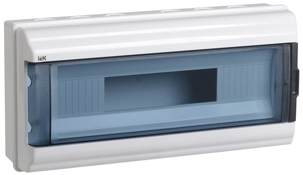 Бокс пластиковый навесной IEK KREPTA 5 MKP72-N3-18-55, КМПн-18, на 18 модулей, 1 ряд, IP55, белый