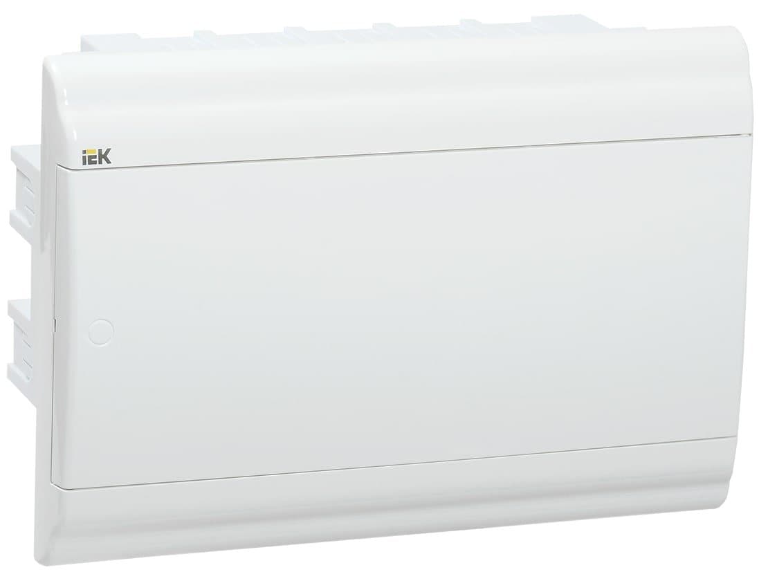 Бокс пластиковый встраиваемый IEK PRIME MKP82-V-12-WD-41-10, ЩРВ-П-12, на 12 модулей, 1 ряд, белая дверь, IP41, белый