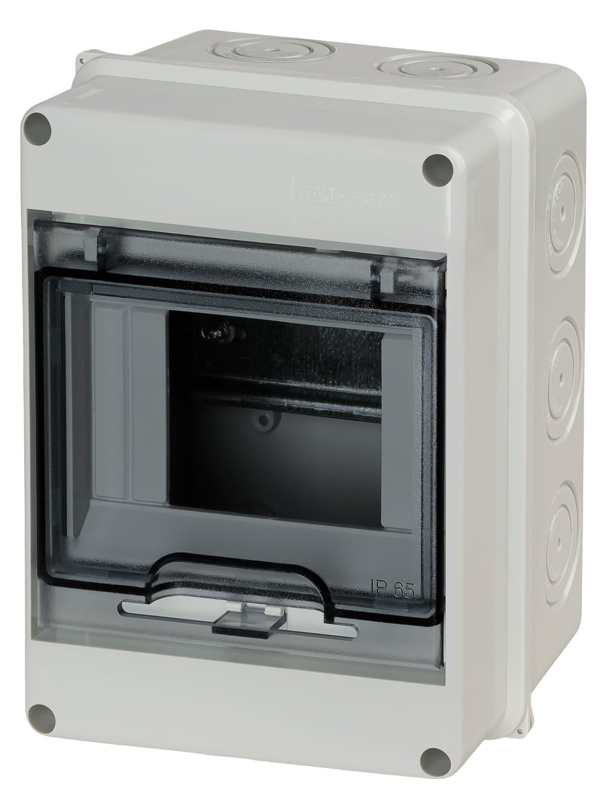 Бокс пластиковый навесной TDM Electric SQ0908-0001, ЩРН-П-5, на 5 модулей, 1 ряд, IP65, серый