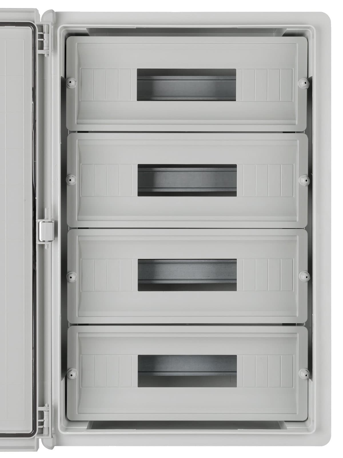 Бокс пластиковый навесной TDM Electric SQ0932-0118, ЩРН-П-60, на 60 модулей, 4 ряда, IP65, серый