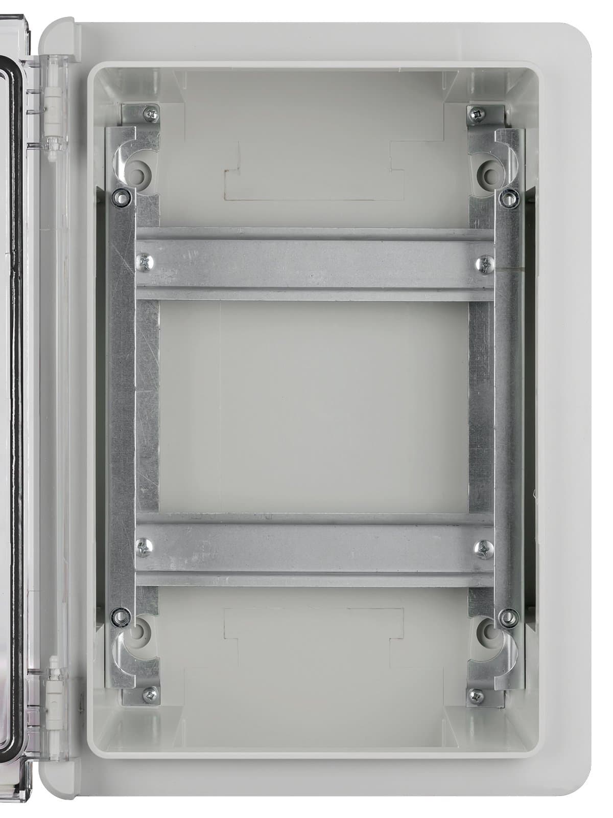 Бокс пластиковый навесной TDM Electric SQ0933-0215, ЩРН-П-16, на 16 модулей, 2 ряда, прозр. крышка, IP65, серый