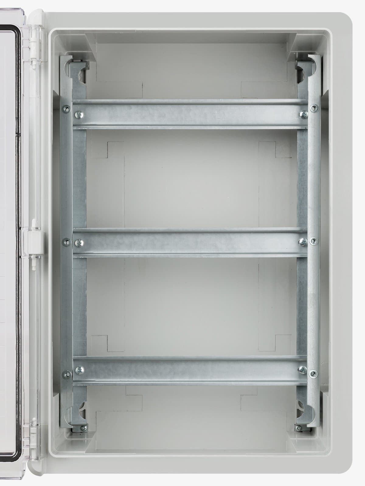 Бокс пластиковый навесной TDM Electric SQ0933-0217, ЩРН-П-36, на 36 модулей, 3 ряда, прозр. крышка, IP65, серый