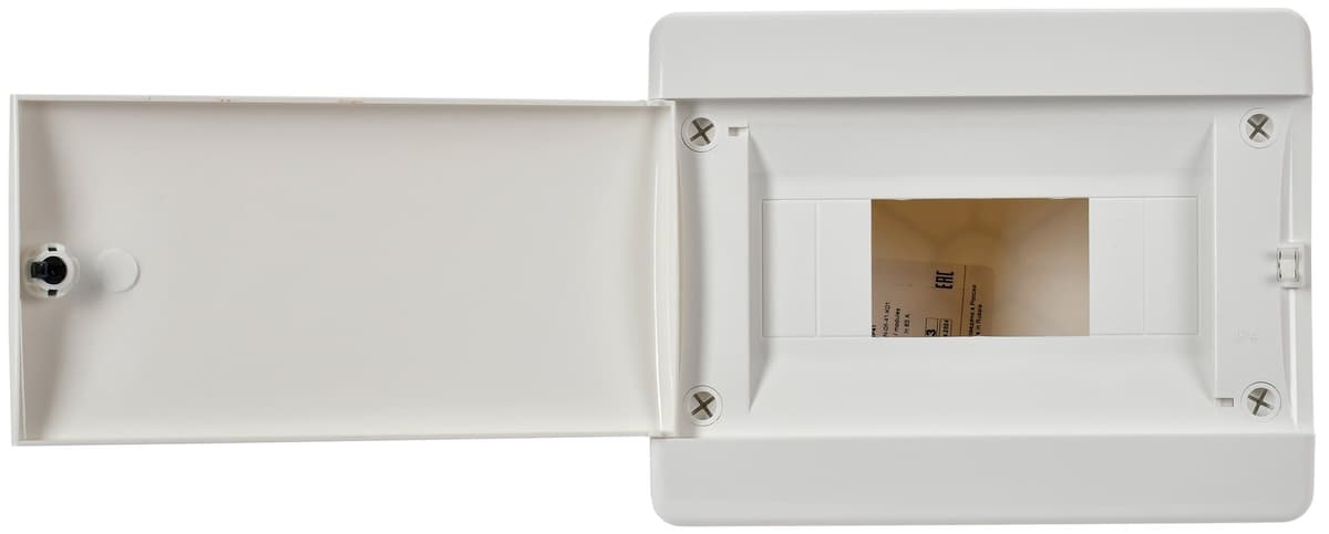 Бокс пластиковый встраиваемый IEK UNION Compact UIC-KP13-V-08-41-K01, ЩРВ-П-8, на 8 модулей, 1 ряд, белая дверь, IP41, белый
