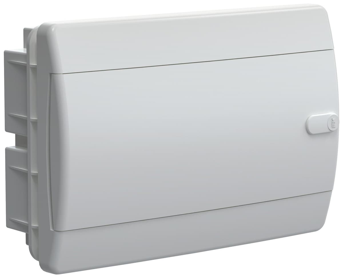 Бокс пластиковый встраиваемый IEK UNION Compact UIC-KP13-V-12-41-K01, ЩРВ-П-12, на 12 модулей, 1 ряд, белая дверь, IP41, белый
