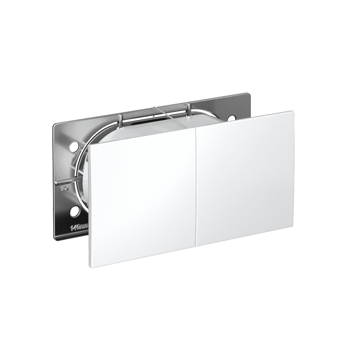 Двойная розетка Schneider Electric AtlasDesign ATN000128 белая с заземлением, шторками и крышками