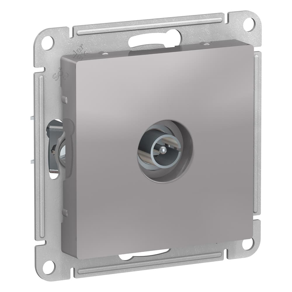 Розетка TV одиночная Schneider Electric AtlasDesign алюминий ATN000393