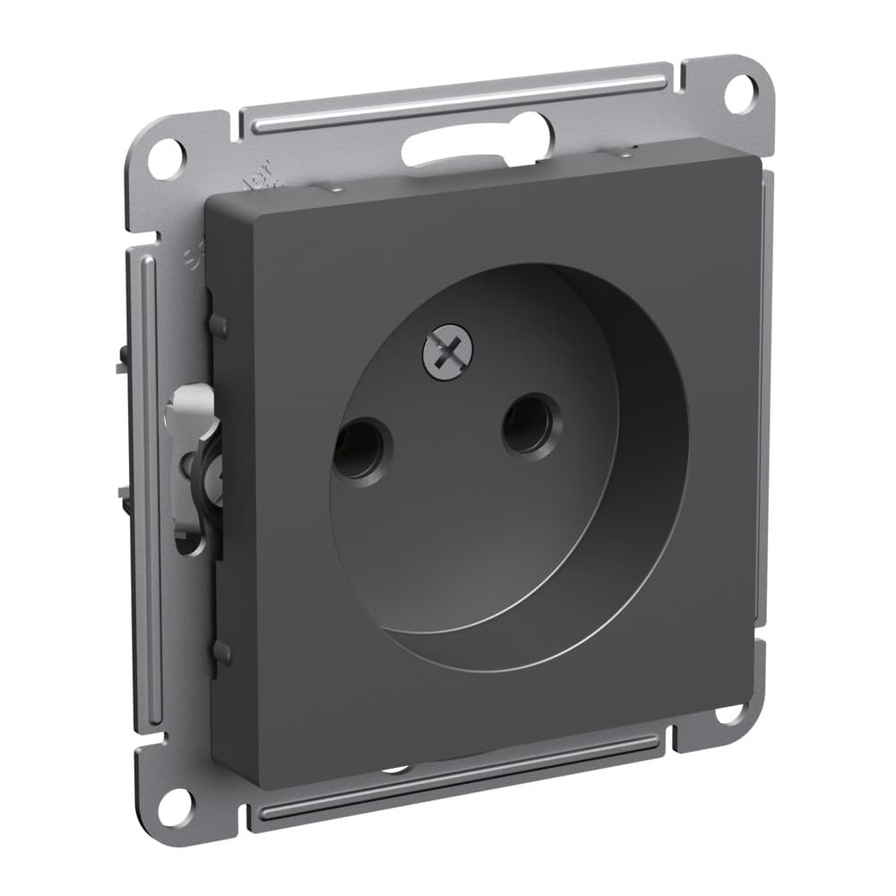 Розетка без заземления Schneider Electric AtlasDesign базальт ATN001441