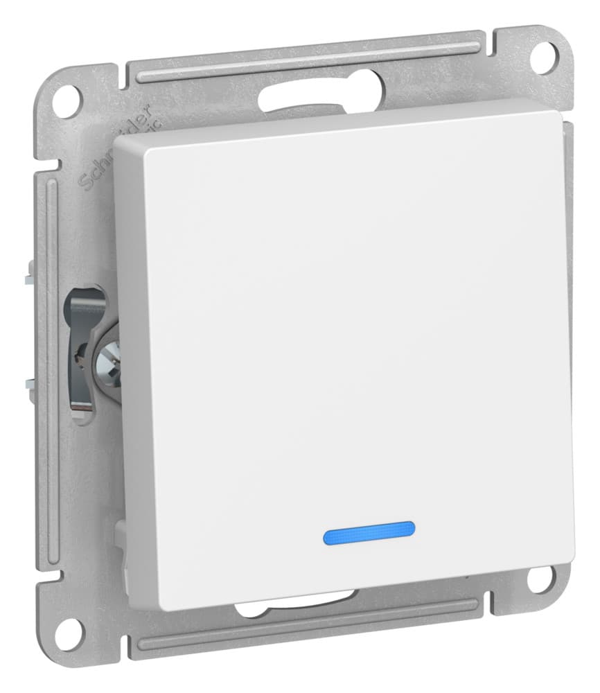 Выключатель одноклавишный с подсветкой Schneider Electric AtlasDesign лотос ATN001313