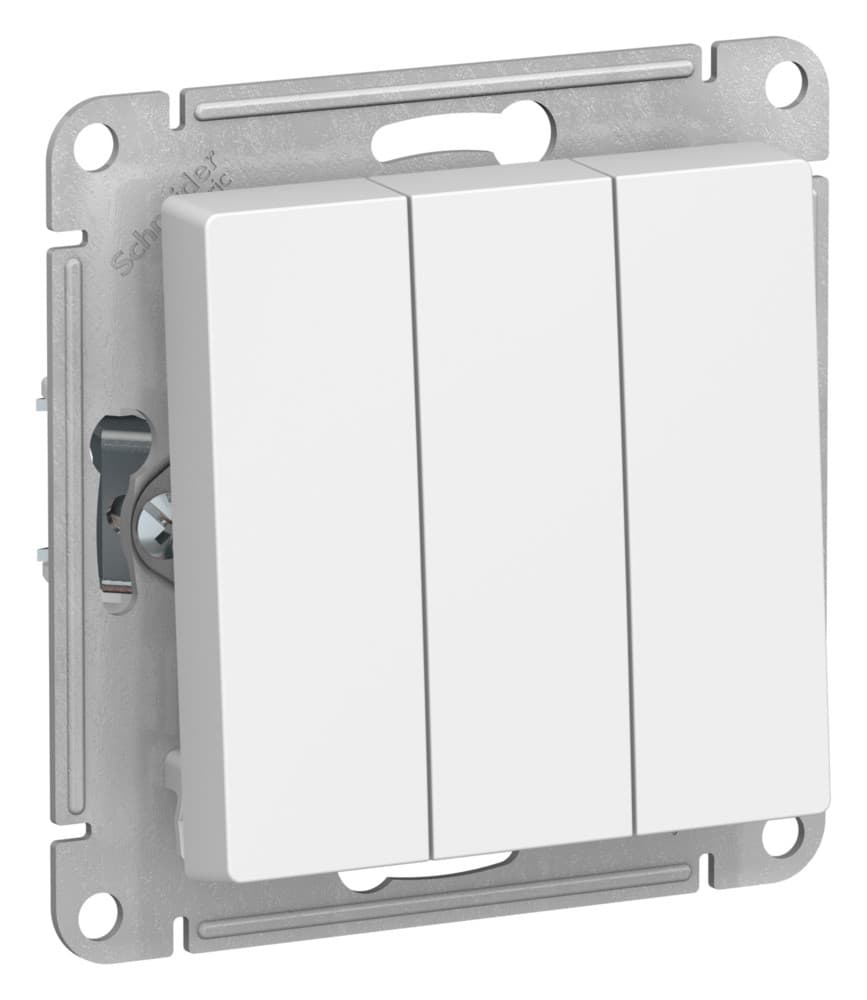 Выключатель трехклавишный Schneider Electric AtlasDesign лотос ATN001331
