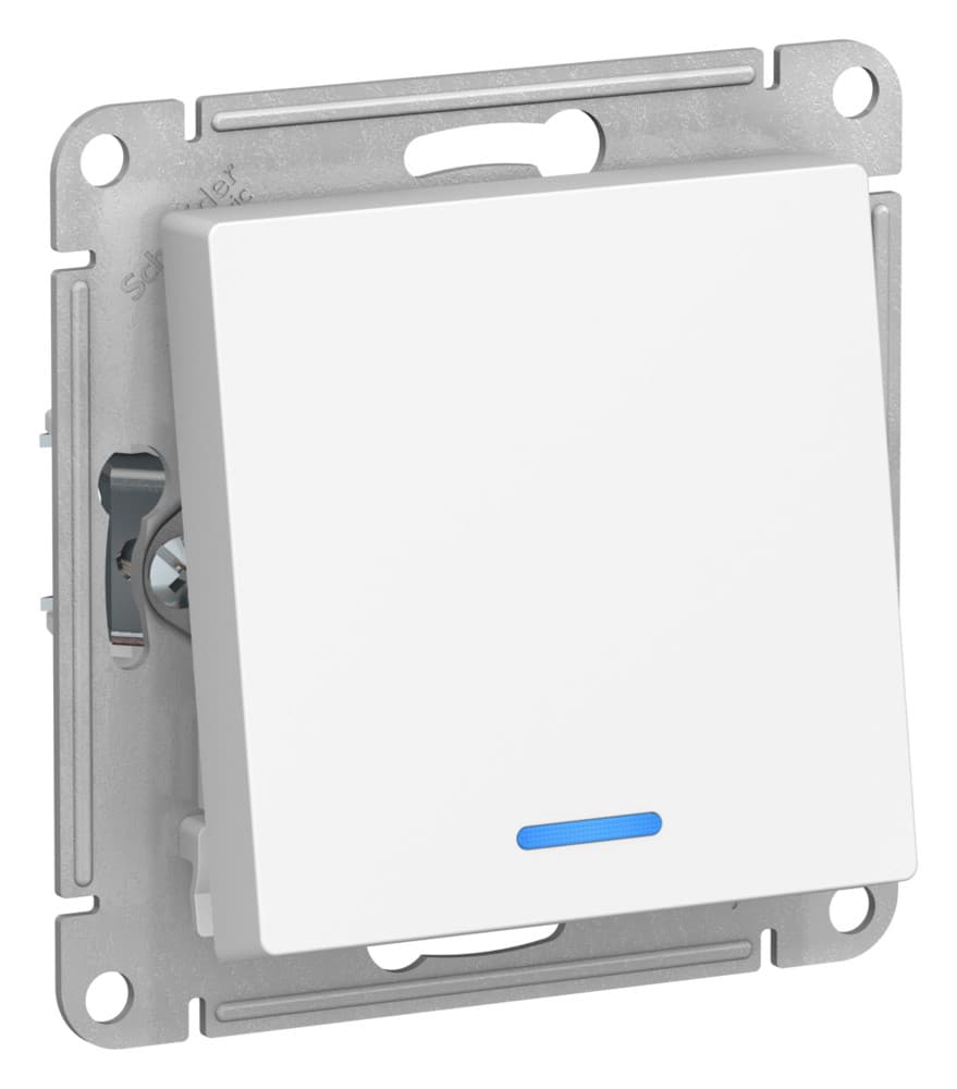 Выключатель одноклавишный проходной с подсветкой Schneider Electric AtlasDesign лотос ATN001363