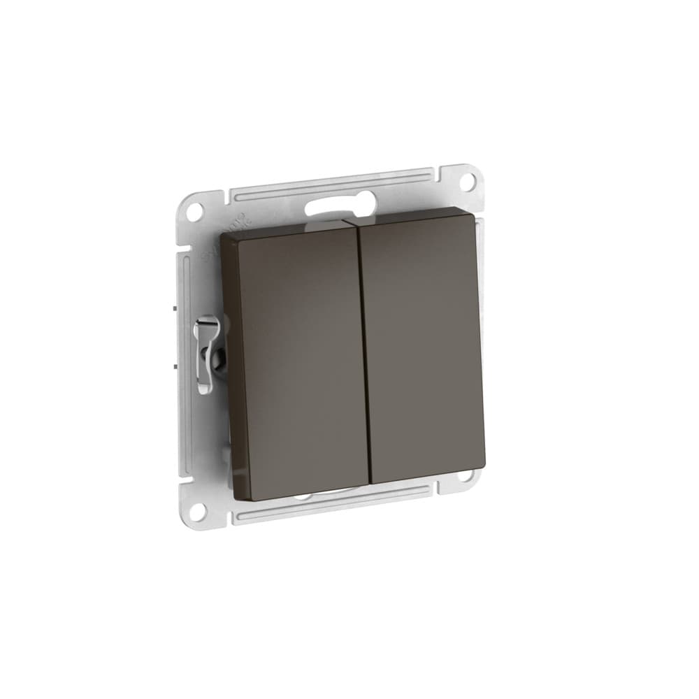 Выключатель двухклавишный Schneider Electric AtlasDesign мокко ATN000651S