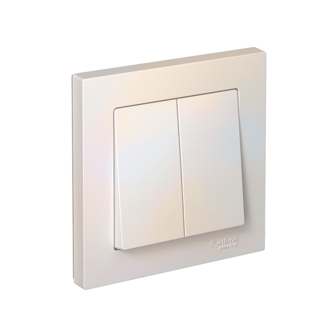 Выключатель двухклавишный Schneider Electric AtlasDesign жемчуг ATN000452