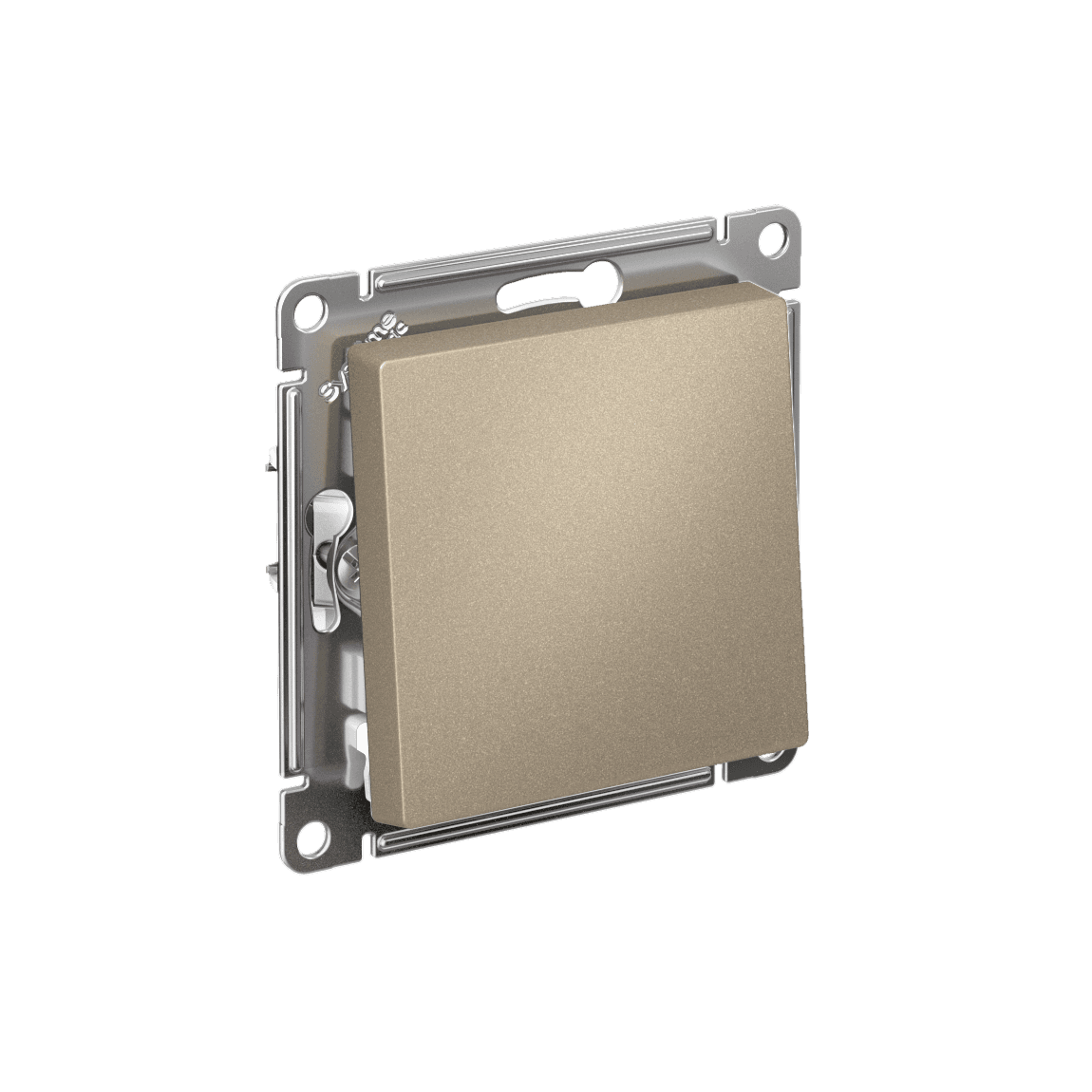 Выключатель одноклавишный перекрестный Schneider Electric AtlasDesign шампань ATN000571