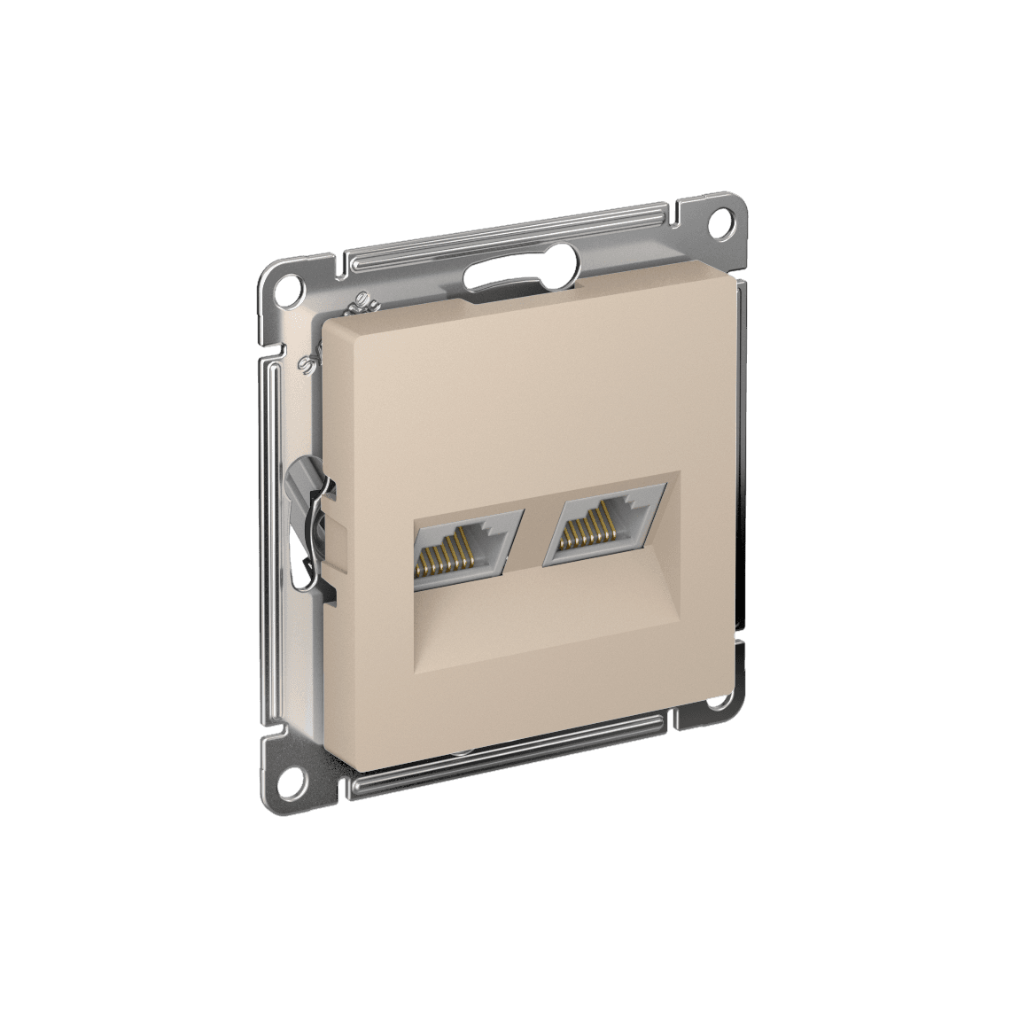 Розетка компьютерная двойная Schneider Electric AtlasDesign песочный ATN001285