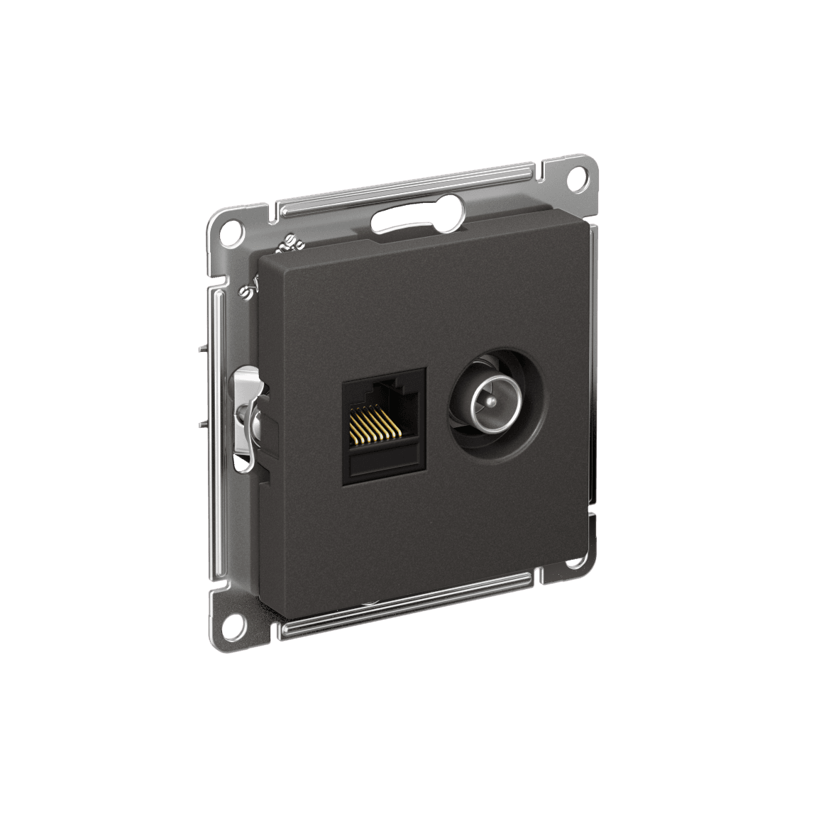 Розетка TV компьютерная Schneider Electric AtlasDesign базальт ATN001489