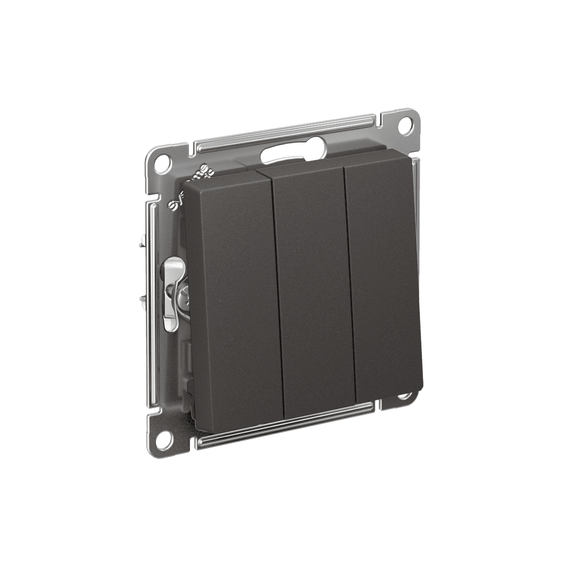 Выключатель трехклавишный Schneider Electric AtlasDesign базальт ATN001431