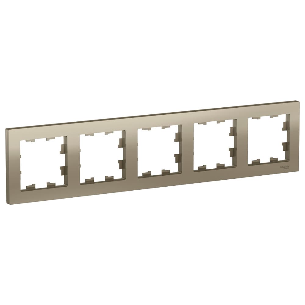 Рамка Schneider Electric AtlasDesign 5-местная шампань ATN000505