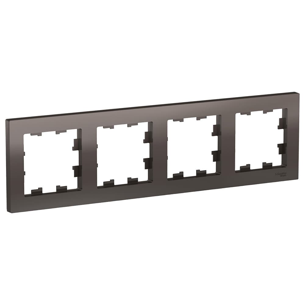 Рамка Schneider Electric AtlasDesign 4-местная мокко ATN000604