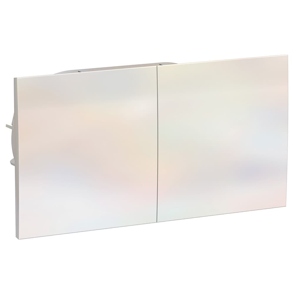 Розетка двойная с заземлением защитными шторками и крышкой Schneider Electric AtlasDesign жемчуг ATN000428