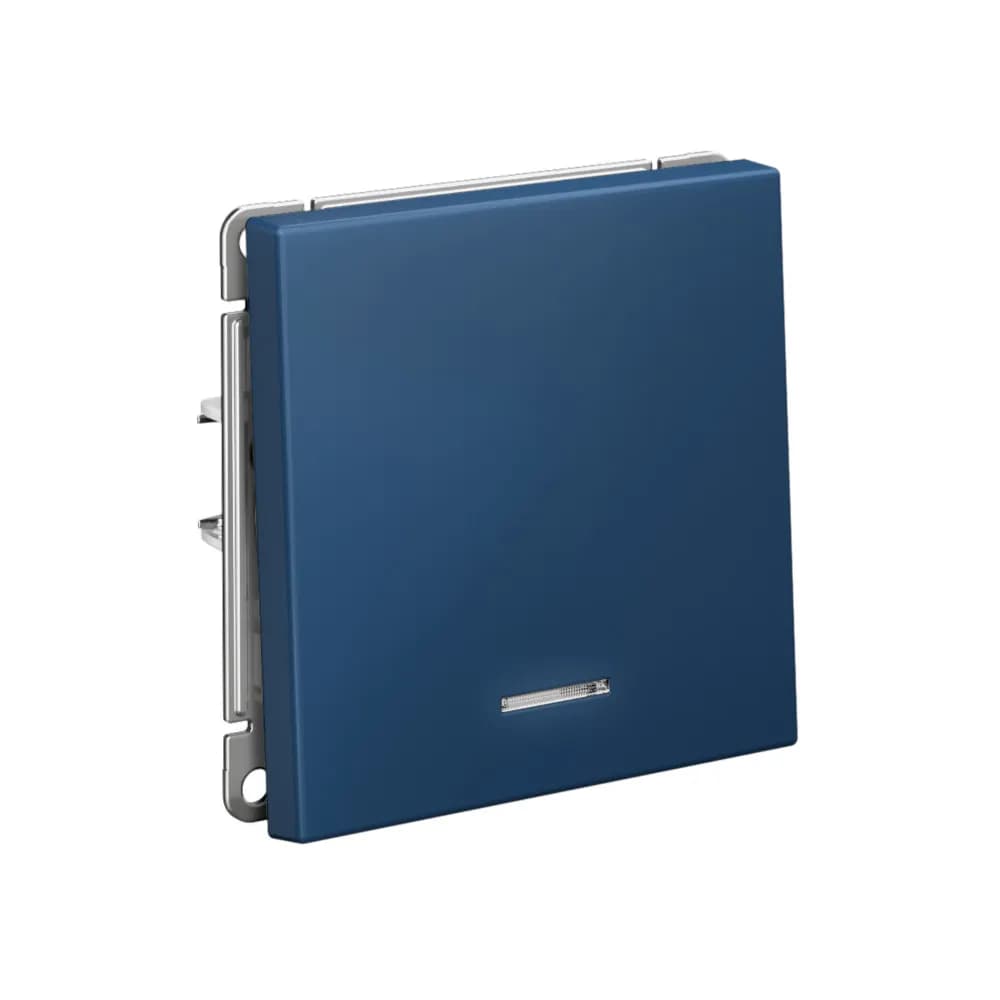 Выключатель одноклавишный с подсветкой Systeme Electric (Schneider) ArtGallery, цвет аквамарин