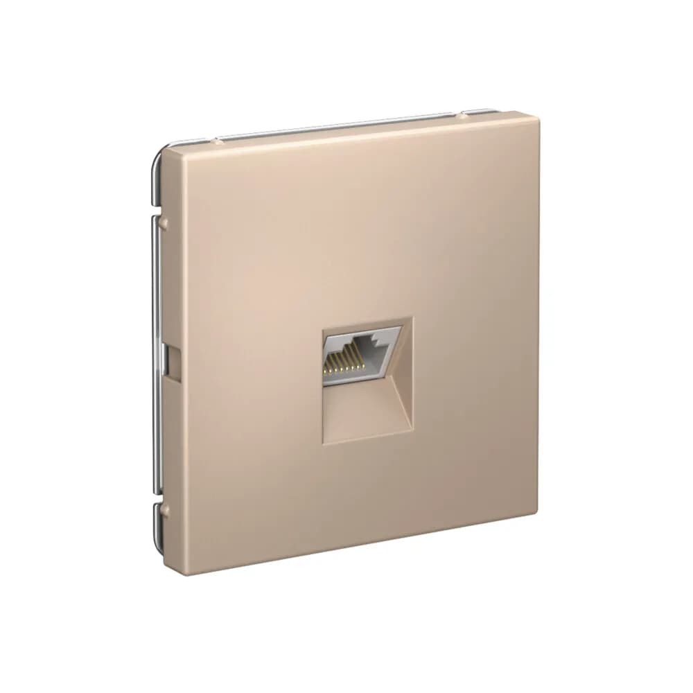 Дизайнерская компьютерная розетка категории 6A (Cat.6A) Systeme Electric ArtGallery, цвет песочный, порт RJ45