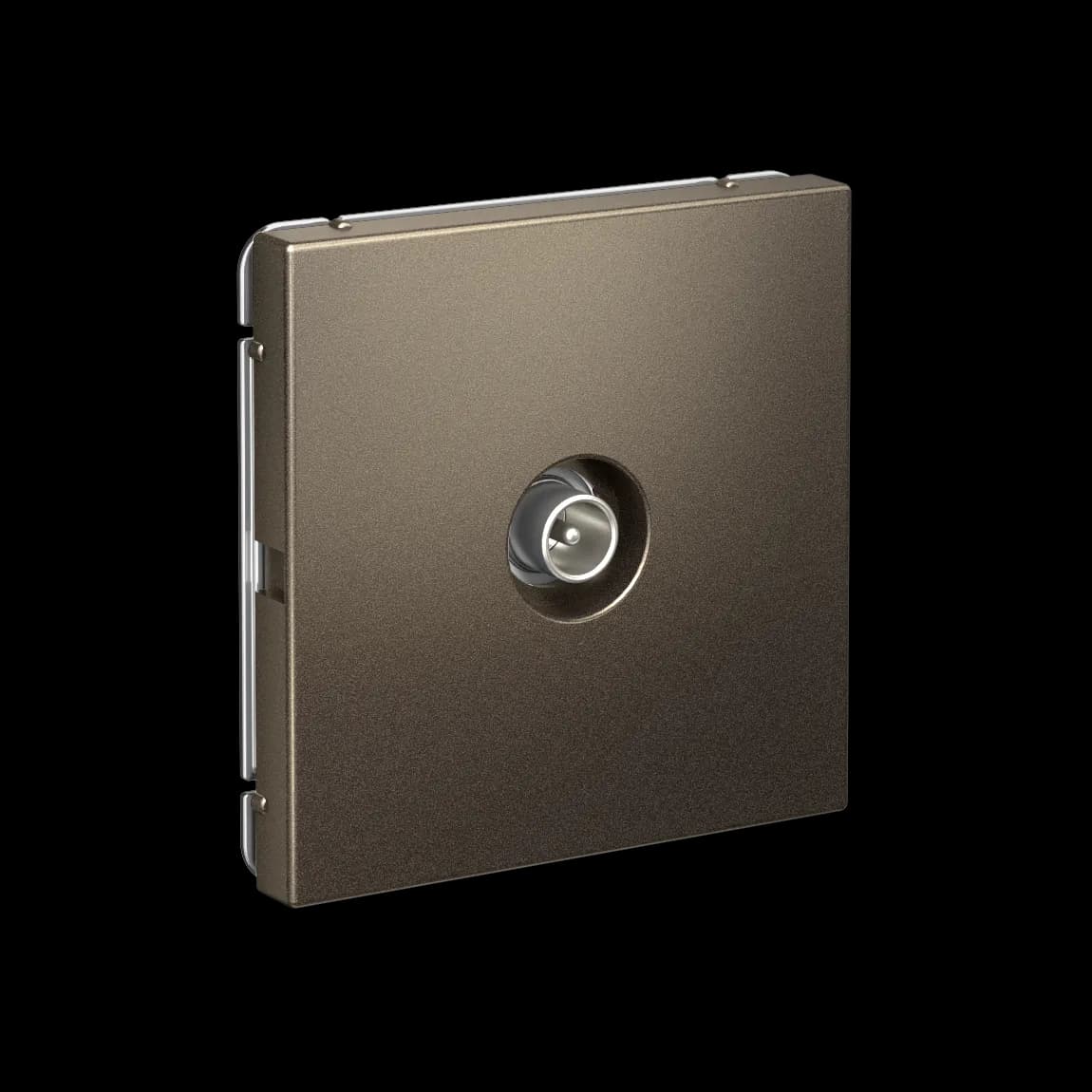 Дизайнерская оконечная телевизионная розетка Systeme Electric ArtGallery, цвет мокко