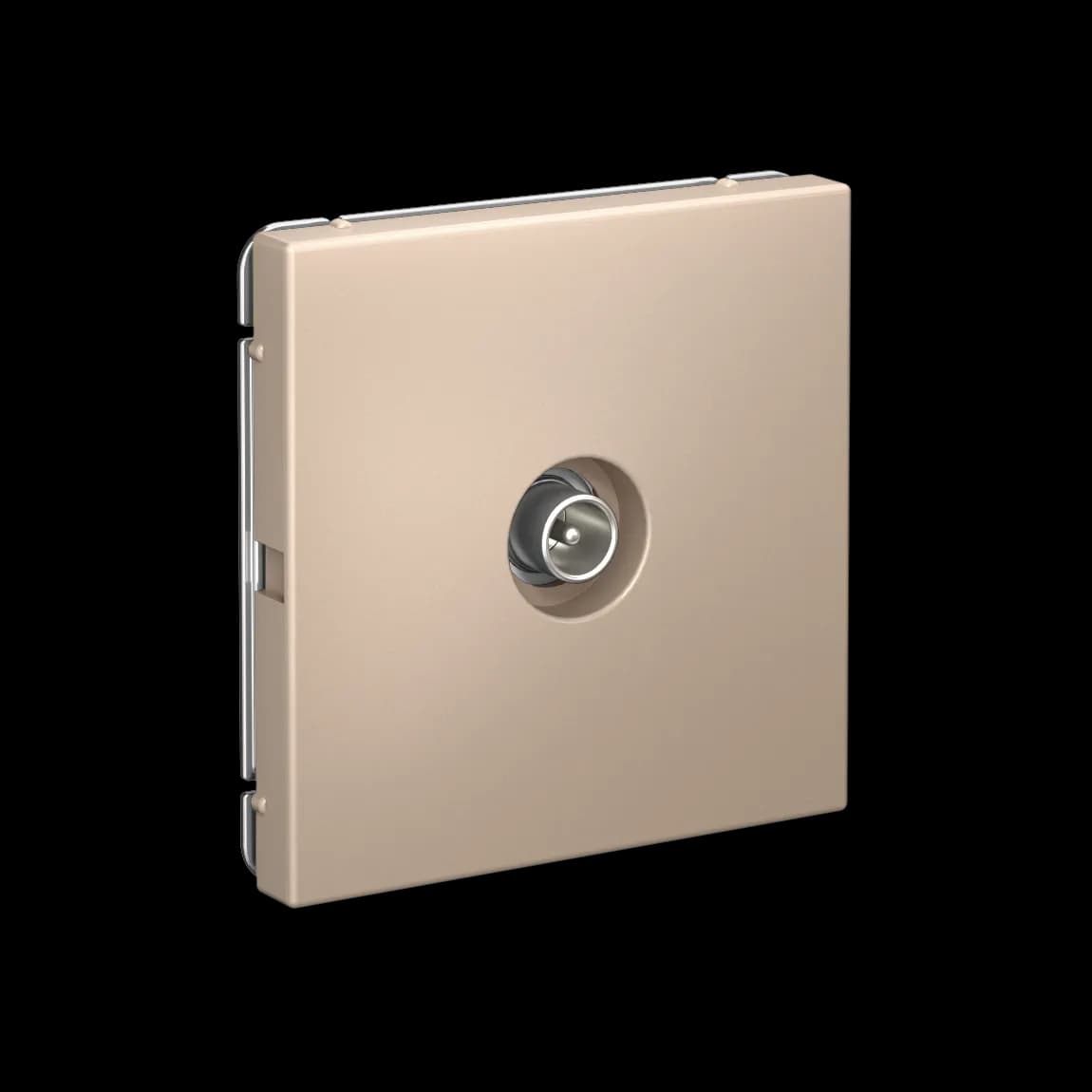 Дизайнерская проходная телевизионная розетка Systeme Electric ArtGallery, цвет песочный