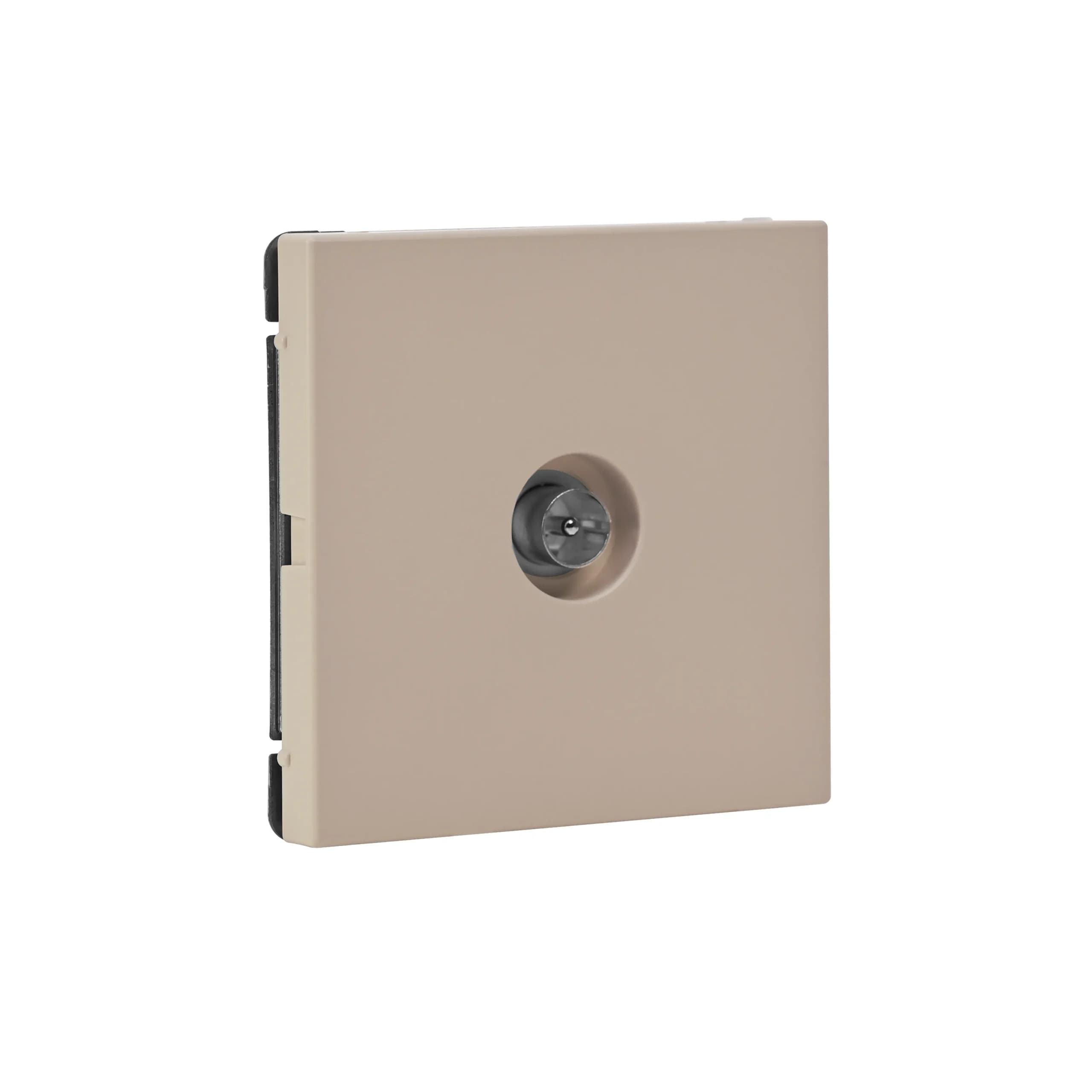 Дизайнерская одиночная телевизионная розетка Systeme Electric ArtGallery, цвет песочный
