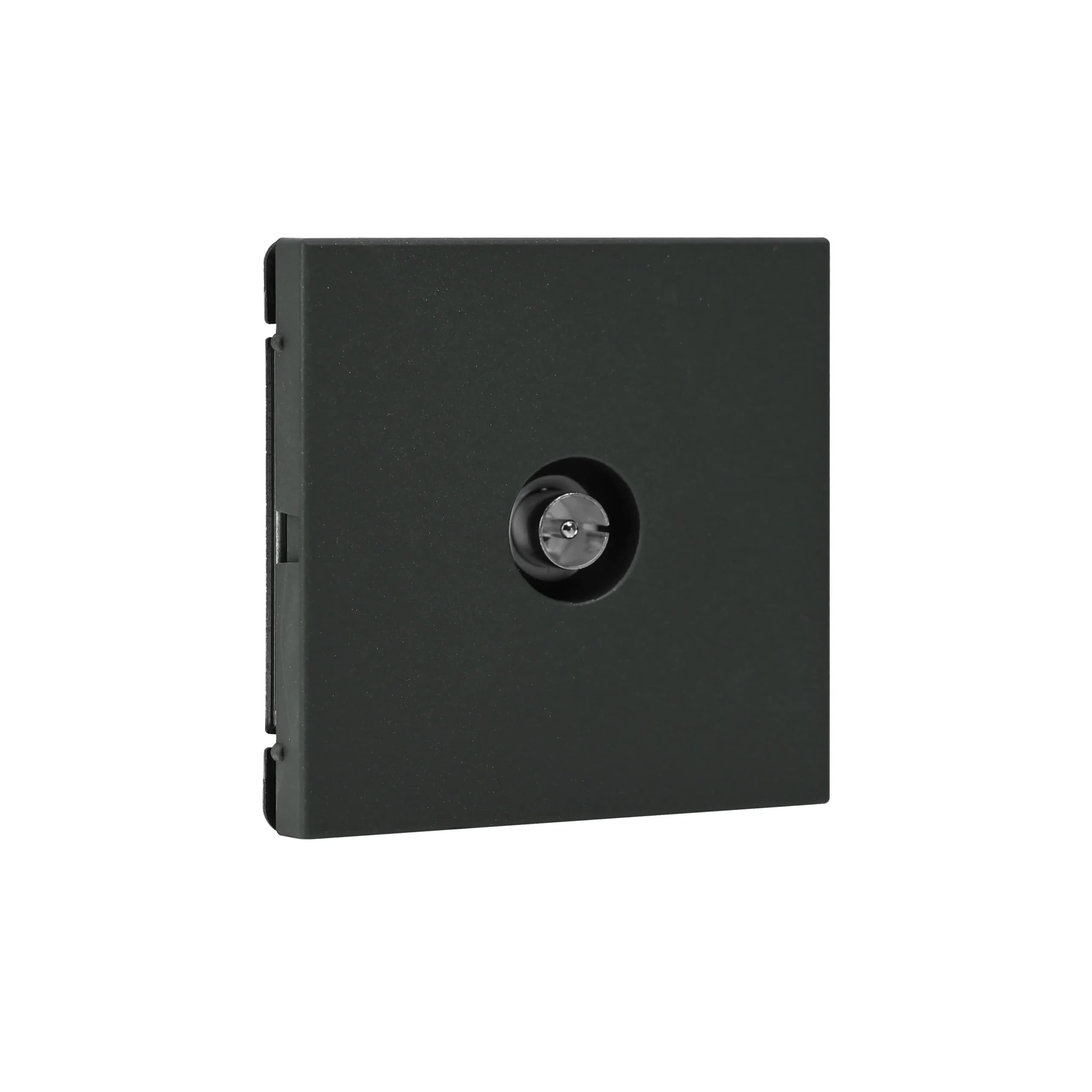 Дизайнерская одиночная телевизионная розетка Systeme Electric ArtGallery, цвет базальт