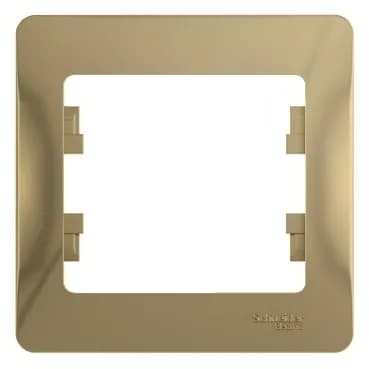 Рамка однопостовая (1-местная) Systeme Electric (Schneider) Glossa, цвет титан