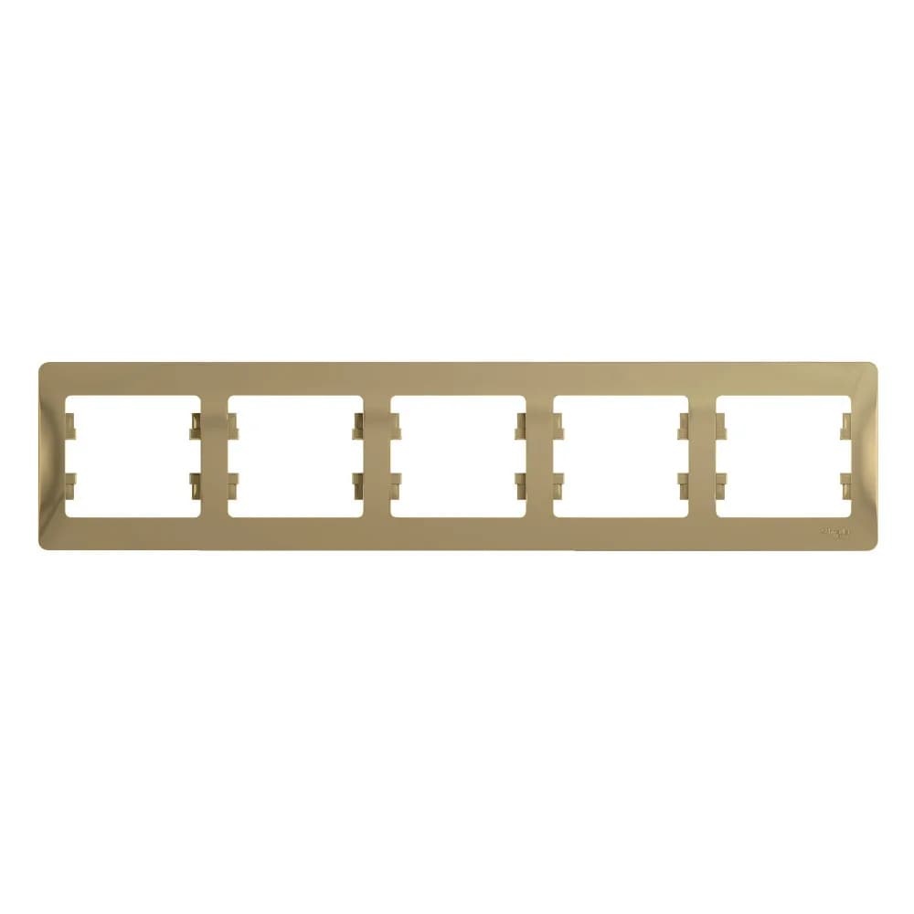 Рамка пятиместная (5-постовая) Systeme Electric (Schneider) Glossa, цвет титан