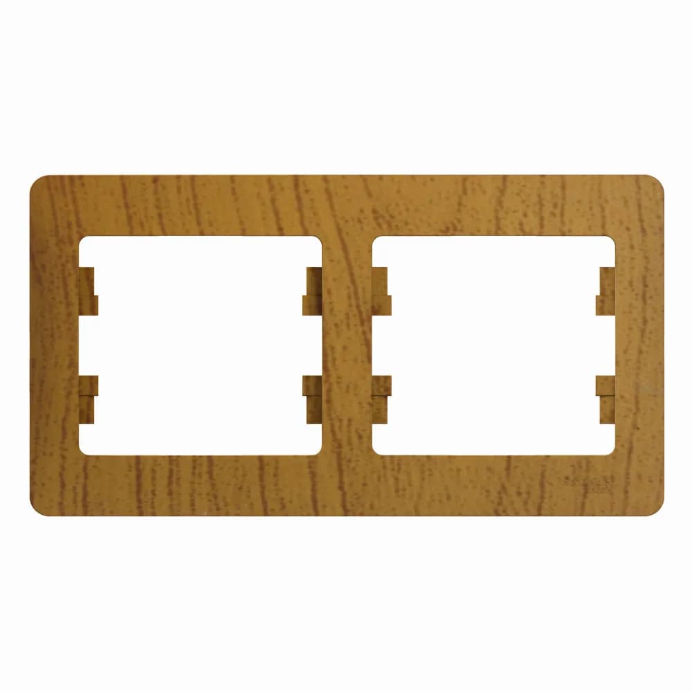 Рамка на 2 модуля для розеток и выключателей Systeme Electric (Schneider) Glossa, серия Glossa, цвет дуб, артикул GSL000502