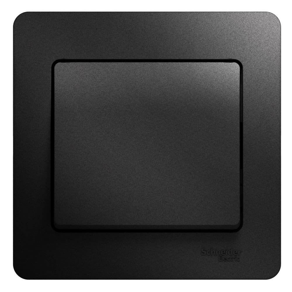 Выключатель 1-клавишный Schneider Electric Glossa антрацит с рамкой в комплекте GSL000712